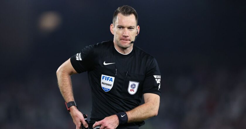 Manchester United v Manchester City Community Shield referee banned from Liverpool matches