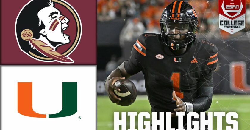 Florida State Seminoles vs. Miami Hurricanes | Full Game Highlights | ESPN College Football