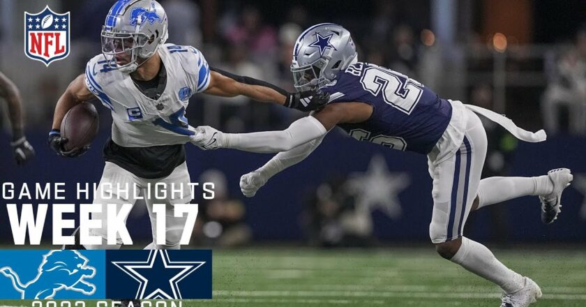 Detroit Lions vs. Dallas Cowboys | 2023 Week 17 Game Highlights