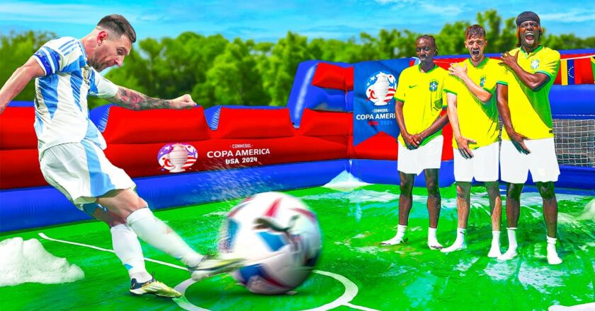 COPA AMERICA 2024 SLIP N SLIDE FOOTBALL MATCH!!