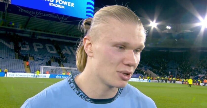 Erling Haaland turns the air blue as Sky Sports suffers error after Man City win