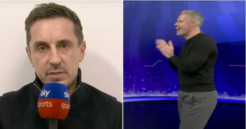 Jamie Carragher mocks Gary Neville's TOTY and accuses him of not watching games