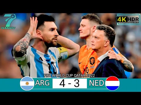 MESSI LEADS ARGENTINA TO THE WORLD CUP 2022 SEMI-FINALS AFTER INTENSE ANGER AT DUTCH PLAYERS 4k HD