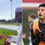 William Saliba shows where his loyalty is located as a arsenal star handing over the Real Madrid shirt